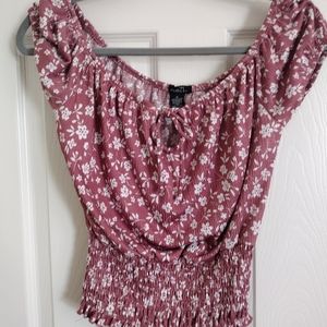 Women's Floral Off Shoulder Top